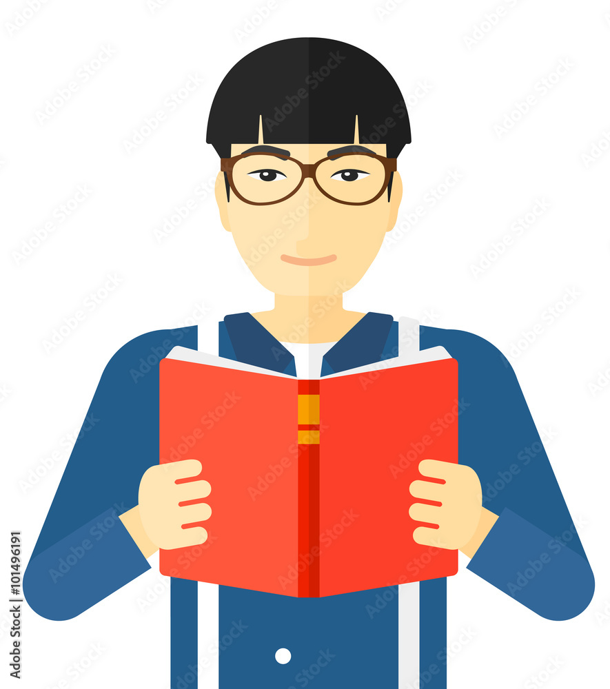 Man reading book. Man reading book.