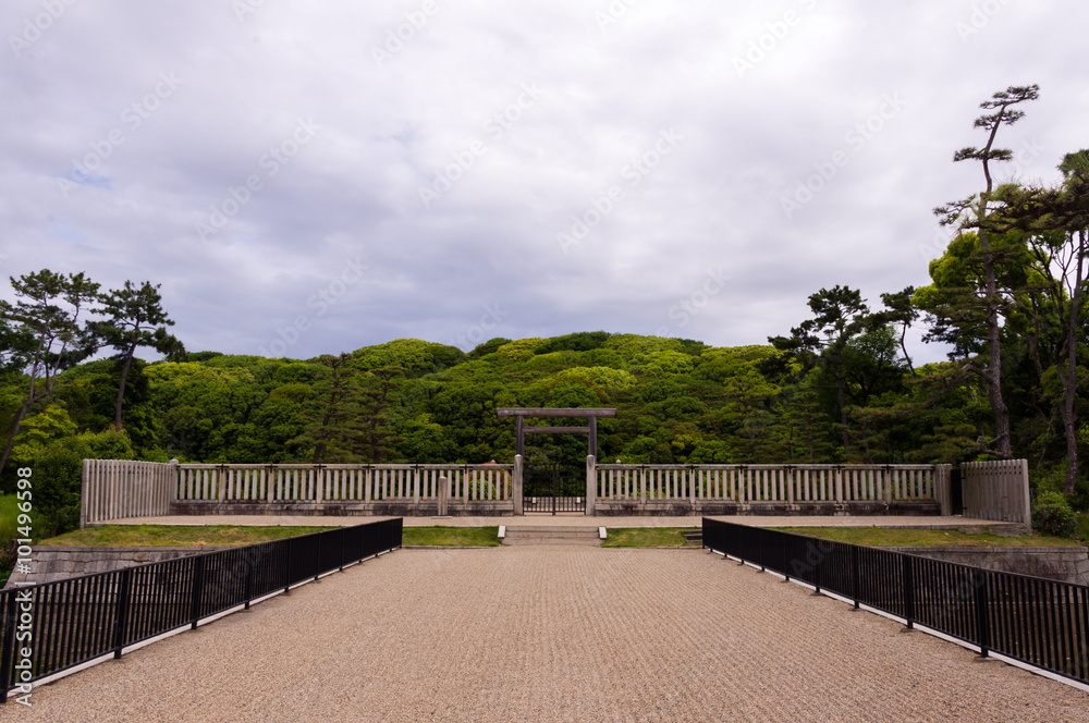 the biggest tomb in Japan.Emperor Nintoku