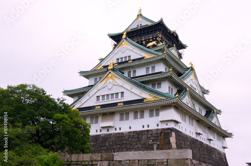 Old castle in Japan. Osaka Japan 