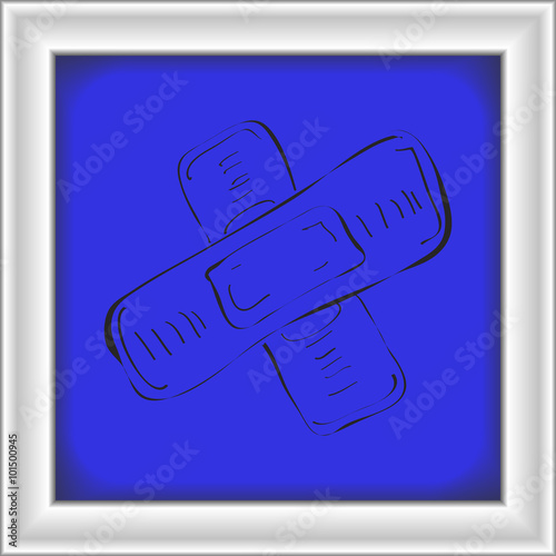 Simple doodle of a plaster