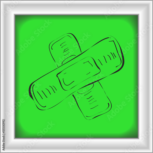 Simple doodle of a plaster