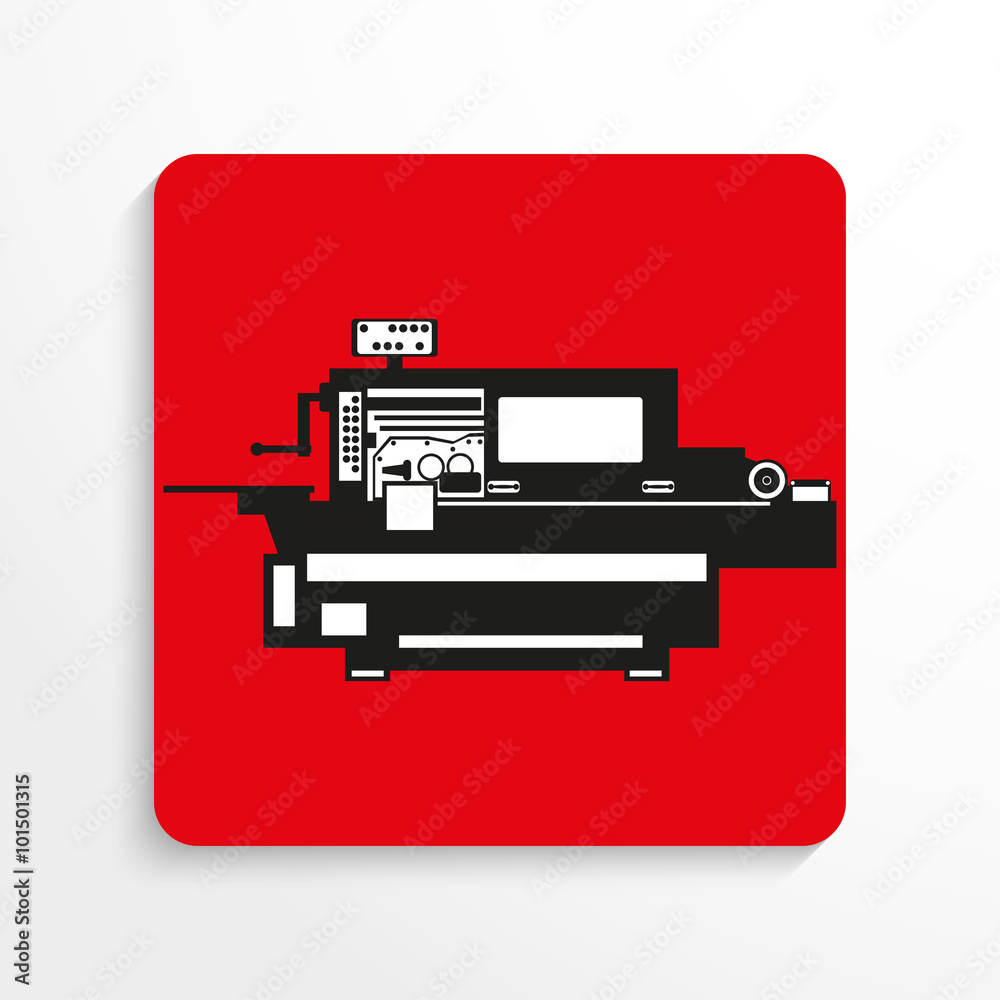 Industrial equipment. Machine. Vector icon.