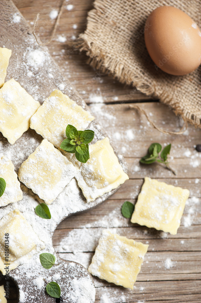 Fresh ravioli