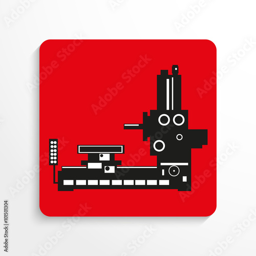 Industrial equipment. Machine. Vector icon.