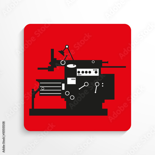 Industrial equipment. Machine. Vector icon.