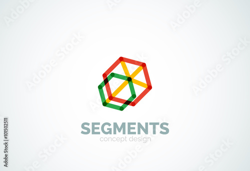 Vector outline minimal abstract geometric logo