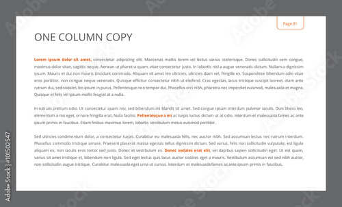 One Column Copy Slide