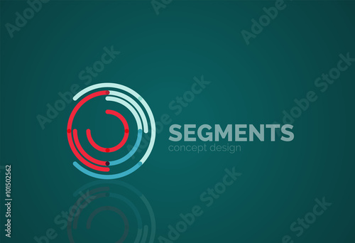 Vector outline minimal abstract geometric logo