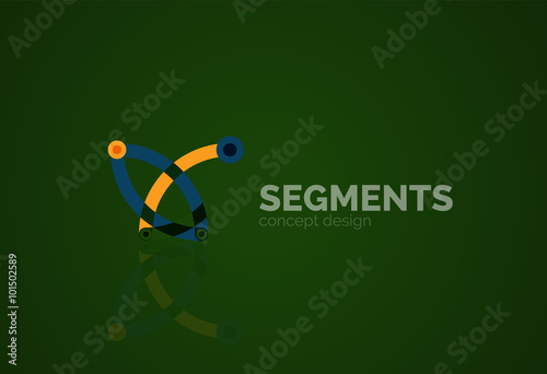 Vector outline minimal abstract geometric logo © antishock