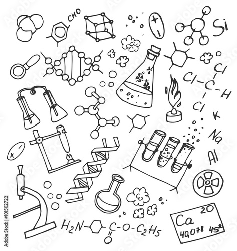Doodle vektor chemistry