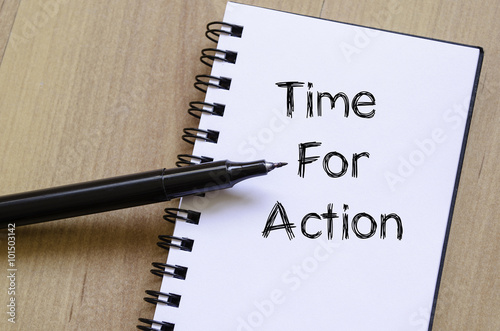 Time for action write on notebook