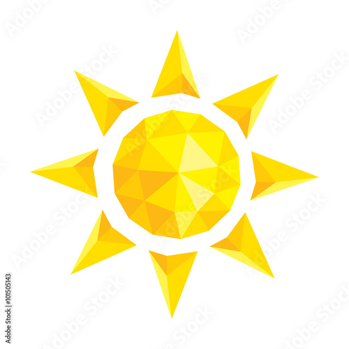 The icon with the image of the sun. Triangles