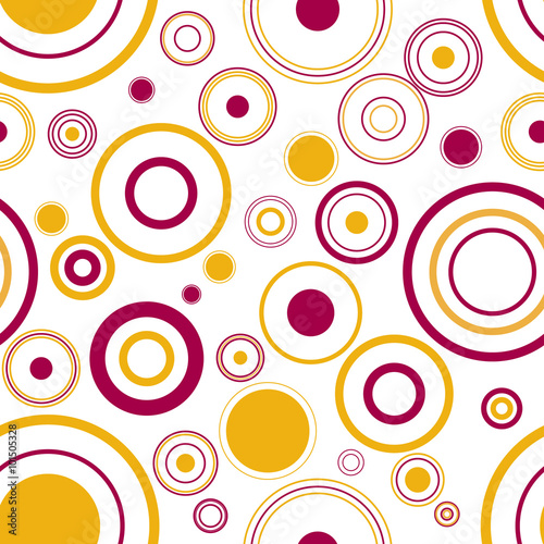 Colorful yellow and pink circles