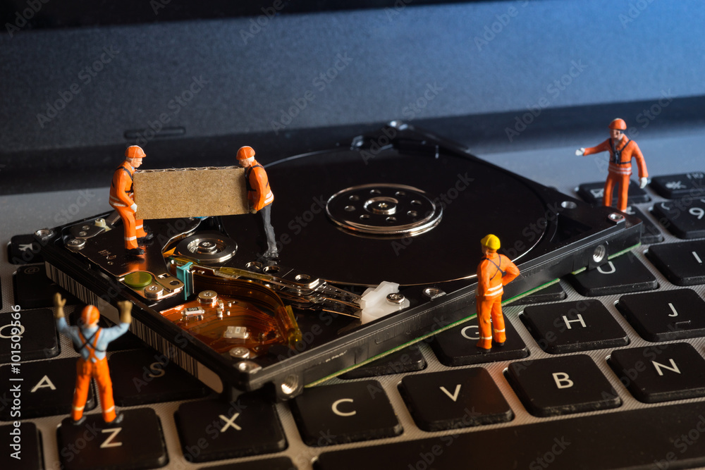 Fényképezés Data recovery work.