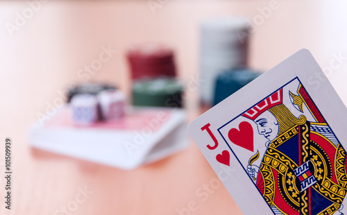 Poker chips and generic playing cards