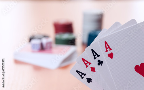 Poker chips and generic playing cards