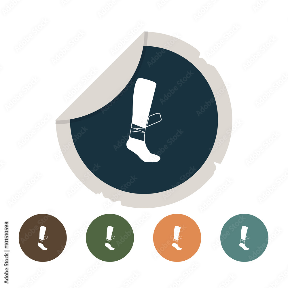 bandage on a leg icon bandage on a leg icon