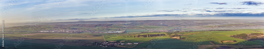 Fototapeta premium landscape in Thuringia seen from Kyffhaeuser monument