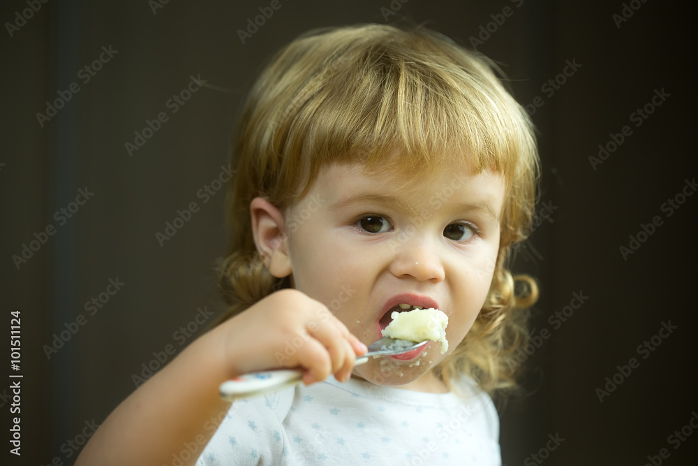 Little boy eating Little boy eating