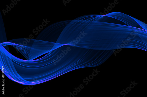 blue glow energy wave. lighting effect abstract background with