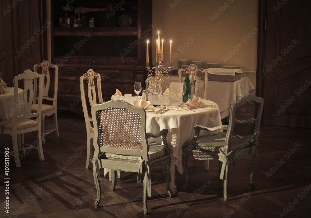 Elegant dinner table