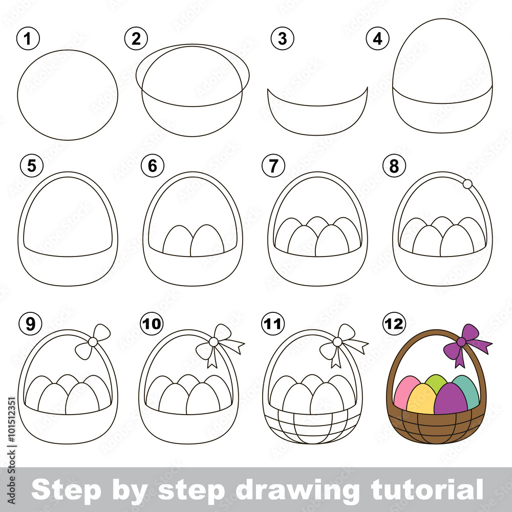 How to draw a Easter Basket How to draw a Easter Basket