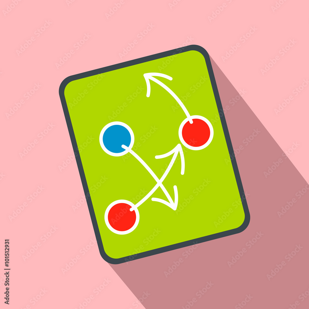 Tactic strategy on a digital tablet flat icon Tactic strategy on a digital tablet flat icon