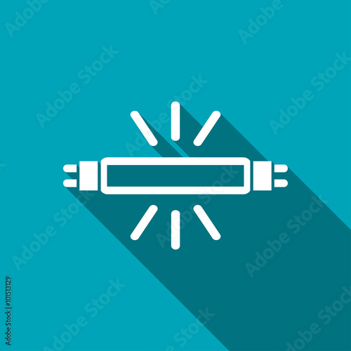 fluorescent lamp vector icon