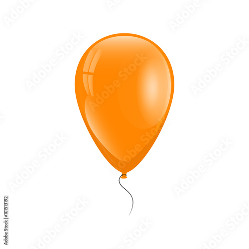Orange balloon with a thread