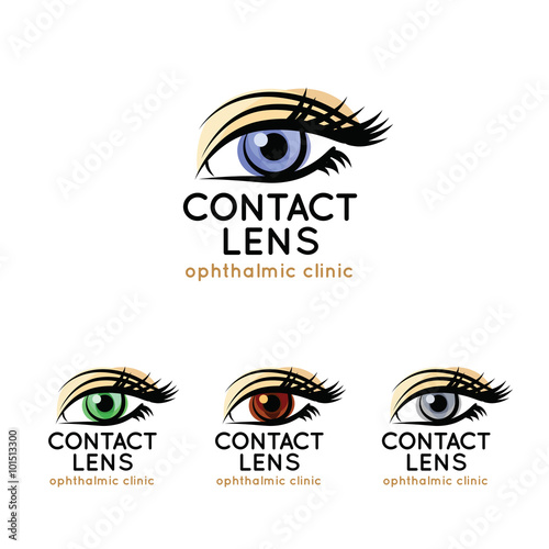 Logo for ophthalmic clinic. Set. Ophthalmology