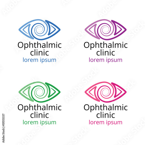 Logo for ophthalmic clinic. Set. Ophthalmology