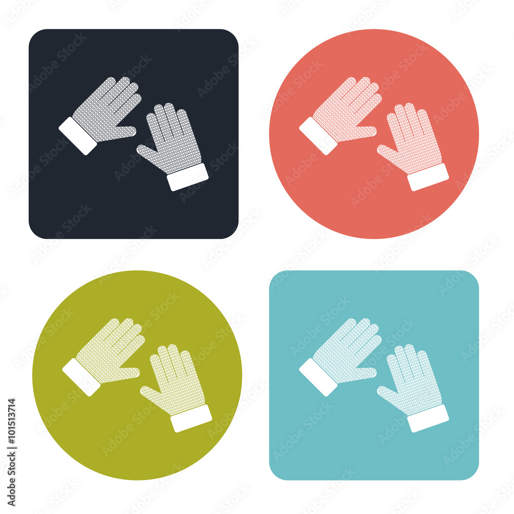 Obraz premium goalkeeper gloves icon