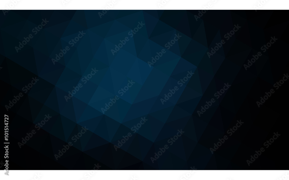 Dark blue polygonal design pattern, which consist of triangles and gradient in origami style.