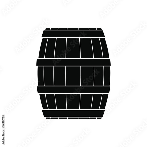 Barrel with honey black simple icon