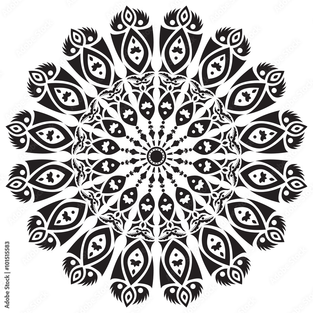 Black and white circular pattern