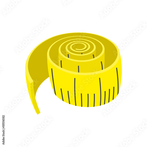 Measuring tape cartoon icon