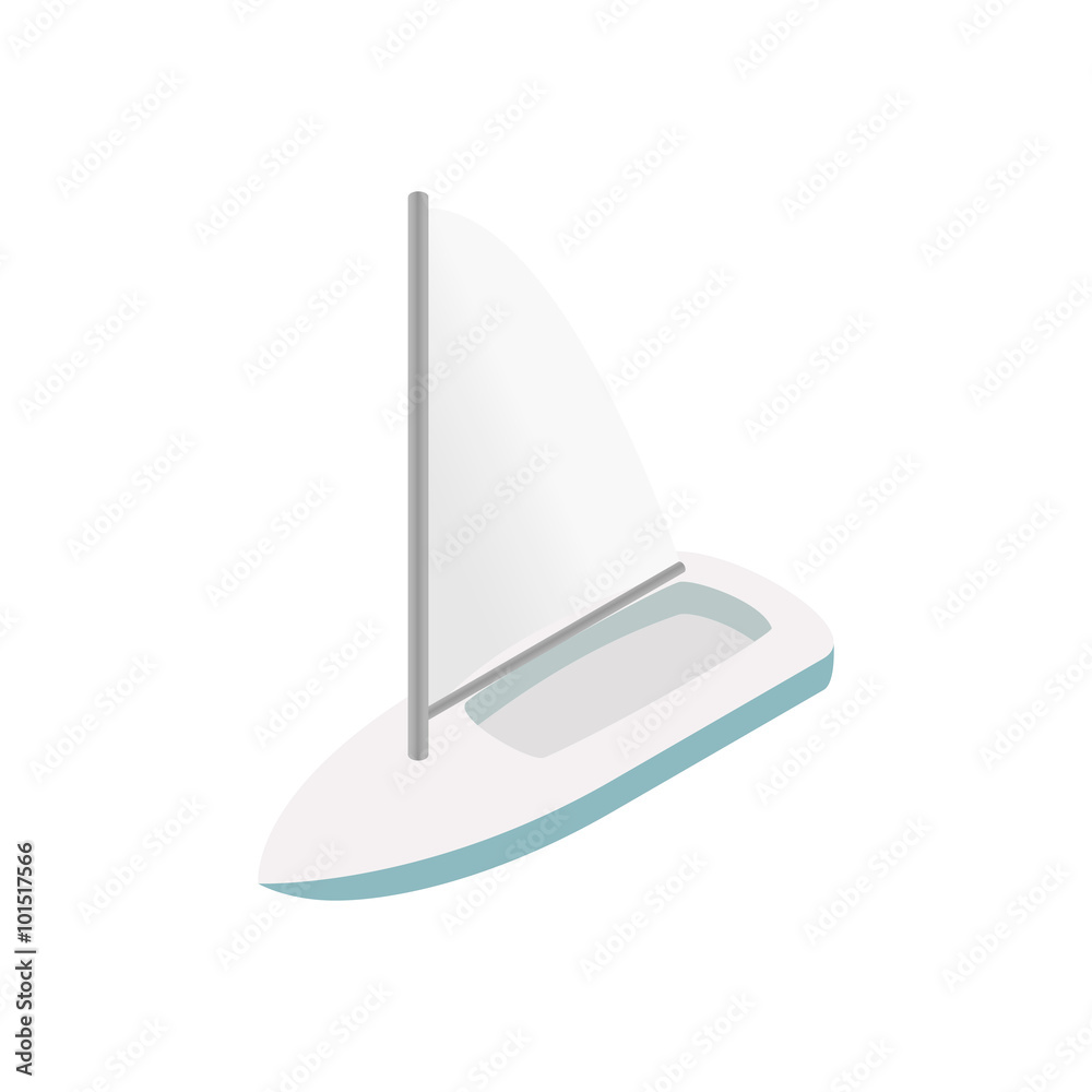 Fotografie Sailing yacht isometric 3d icon