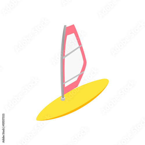 Windsurfing isometric 3d icon 