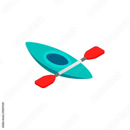 Single kayak isometric 3d icon 