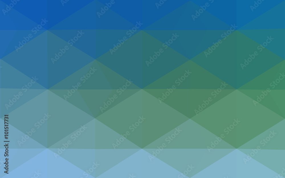 Obraz premium Multicolor green, blue polygonal design pattern, which consist of triangles and gradient in origami style.