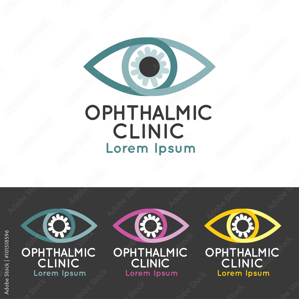 Logo for ophthalmic clinic. Set. Ophthalmology Logo for ophthalmic clinic. Set. Ophthalmology
