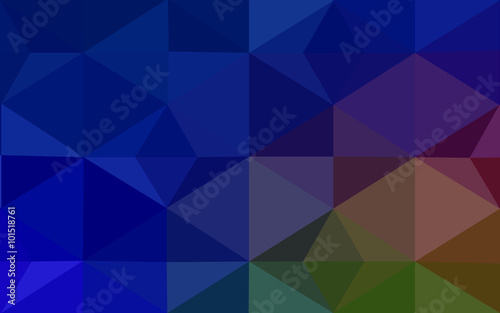Multicolor dark blue  yellow  orange polygonal design pattern  which consist of triangles and gradient in origami style.