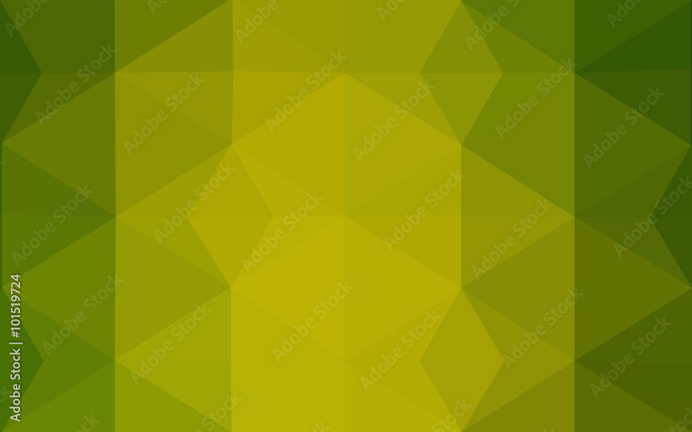 Fototapeta premium Multicolor green, yellow, orange polygonal design pattern, which consist of triangles and gradient in origami style.
