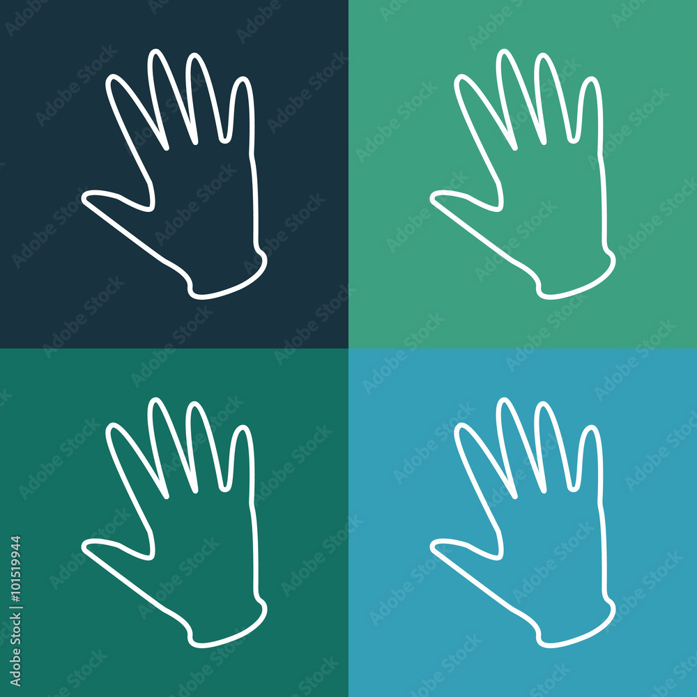 Obraz premium rubber glove icon