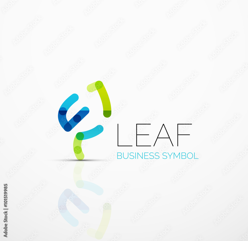 Vector abstract logo idea, eco leaf, nature plant, green concept business icon. Creative logotype design template Vector abstract logo idea, eco leaf, nature plant, green concept business icon. Creative logotype design template