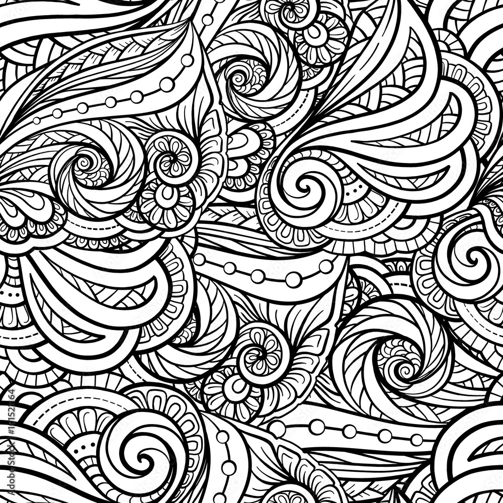 Obraz premium Fantasy decorative ornamental seamless pattern