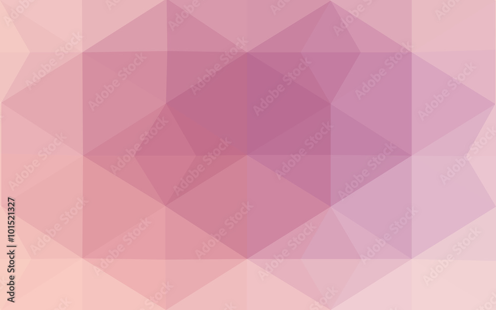 Pink polygonal design pattern, which consist of triangles and gradient in origami style.