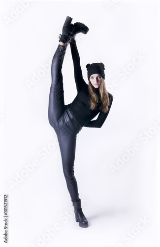 Wallpaper Mural beautiful girl doing exercises Torontodigital.ca