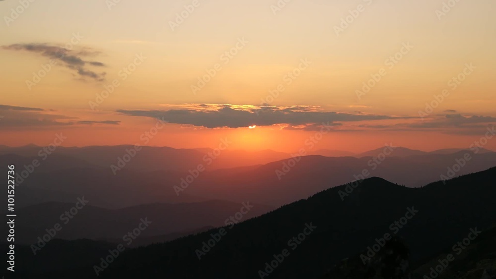 Sunset in the mountains Sunset in the mountains