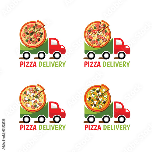 Logo for the pizza delivery service. Set